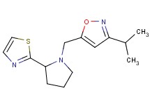 3-isopropyl-5-{[2-(1,3-thiazol-2-yl)-1-pyrrolidinyl]methyl}isoxazole trifluoroacetate
