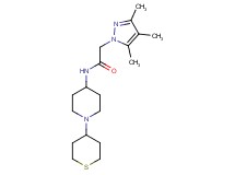 N-[1-(tetrahydro-2H-thiopyran-4-yl)piperidin-4-yl]-2-(3,4,5-trimethyl-1H-pyrazol-1-yl)acetamide