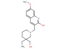 3-{[3-ethyl-3-(hydroxymethyl)-1-piperidinyl]methyl}-7-methoxy-2-quinolinol