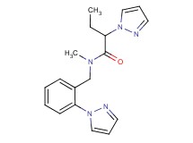 N-methyl-2-(1H-pyrazol-1-yl)-N-[2-(1H-pyrazol-1-yl)benzyl]butanamide