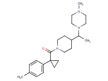 1-methyl-4-[1-(1-{[1-(4-methylphenyl)cyclopropyl]carbonyl}-4-piperidinyl)ethyl]piperazine