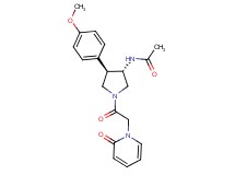 N-{(3S*,4R*)-4-(4-methoxyphenyl)-1-[(2-oxopyridin-1(2H)-yl)acetyl]pyrrolidin-3-yl}acetamide