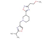 1-[(2-isopropyl-1,3-oxazol-4-yl)methyl]-3-[3-(2-methoxyethyl)-1,2,4-oxadiazol-5-yl]piperidine