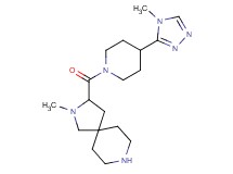 2-methyl-3-{[4-(4-methyl-4H-1,2,4-triazol-3-yl)-1-piperidinyl]carbonyl}-2,8-diazaspiro[4.5]decane dihydrochloride