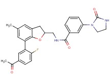 N-{[7-(5-acetyl-2-fluorophenyl)-5-methyl-2,3-dihydro-1-benzofuran-2-yl]methyl}-3-(2-oxo-1-imidazolidinyl)benzamide