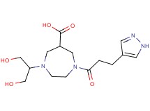 1-[2-hydroxy-1-(hydroxymethyl)ethyl]-4-[3-(1H-pyrazol-4-yl)propanoyl]-1,4-diazepane-6-carboxylic acid