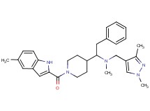 N-[(1,3-dimethyl-1H-pyrazol-4-yl)methyl]-N-methyl-1-{1-[(5-methyl-1H-indol-2-yl)carbonyl]-4-piperidinyl}-2-phenylethanamine
