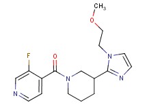3-fluoro-4-({3-[1-(2-methoxyethyl)-1H-imidazol-2-yl]-1-piperidinyl}carbonyl)pyridine