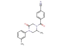 4-{[2-methyl-4-(3-methylphenyl)-5-oxo-1-piperazinyl]carbonyl}benzonitrile