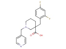 3-(2,4-difluorobenzyl)-1-(pyridin-4-ylmethyl)piperidine-3-carboxylic acid