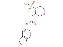 N-(2,3-dihydro-1H-inden-5-yl)-2-[4-(methylsulfonyl)-3-morpholinyl]acetamide