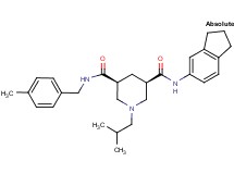 (3R,5S)-N-(2,3-dihydro-1H-inden-5-yl)-1-isobutyl-N'-(4-methylbenzyl)-3,5-piperidinedicarboxamide