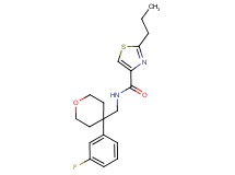 N-{[4-(3-fluorophenyl)tetrahydro-2H-pyran-4-yl]methyl}-2-propyl-1,3-thiazole-4-carboxamide