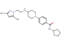 N-cyclopentyl-4-(4-{[2-(3,5-dimethyl-1H-pyrazol-1-yl)ethyl]amino}-1-piperidinyl)benzamide