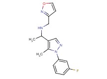1-[1-(3-fluorophenyl)-5-methyl-1H-pyrazol-4-yl]-N-(3-isoxazolylmethyl)ethanamine