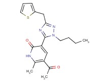 5-acetyl-3-[1-butyl-3-(2-thienylmethyl)-1H-1,2,4-triazol-5-yl]-6-methylpyridin-2(1H)-one