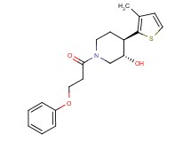 (3S*,4R*)-4-(3-methyl-2-thienyl)-1-(3-phenoxypropanoyl)piperidin-3-ol