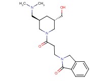 2-{3-[(3R*,5S*)-3-[(dimethylamino)methyl]-5-(hydroxymethyl)-1-piperidinyl]-3-oxopropyl}-1-isoindolinone