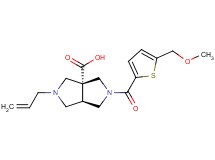 (3aR*,6aR*)-2-allyl-5-{[5-(methoxymethyl)-2-thienyl]carbonyl}hexahydropyrrolo[3,4-c]pyrrole-3a(1H)-carboxylic acid