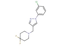 1-{[1-(3-chlorophenyl)-1H-pyrazol-4-yl]methyl}-4,4-difluoropiperidine