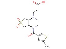 3-[(4aR*,7aS*)-4-[(5-methyl-3-thienyl)carbonyl]-6,6-dioxidohexahydrothieno[3,4-b]pyrazin-1(2H)-yl]propanoic acid