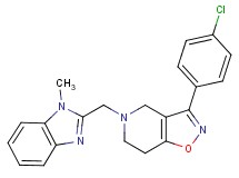 3-(4-chlorophenyl)-5-[(1-methyl-1H-benzimidazol-2-yl)methyl]-4,5,6,7-tetrahydroisoxazolo[4,5-c]pyridine
