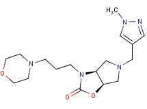 (3aS*,6aR*)-5-[(1-methyl-1H-pyrazol-4-yl)methyl]-3-(3-morpholin-4-ylpropyl)hexahydro-2H-pyrrolo[3,4-d][1,3]oxazol-2-one