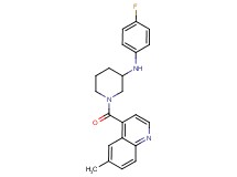 N-(4-fluorophenyl)-1-[(6-methyl-4-quinolinyl)carbonyl]-3-piperidinamine