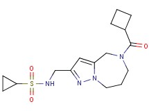 N-{[5-(cyclobutylcarbonyl)-5,6,7,8-tetrahydro-4H-pyrazolo[1,5-a][1,4]diazepin-2-yl]methyl}cyclopropanesulfonamide