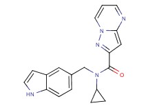 N-cyclopropyl-N-(1H-indol-5-ylmethyl)pyrazolo[1,5-a]pyrimidine-2-carboxamide