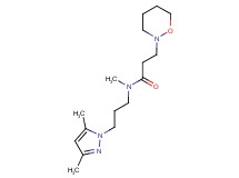 N-[3-(3,5-dimethyl-1H-pyrazol-1-yl)propyl]-N-methyl-3-(1,2-oxazinan-2-yl)propanamide