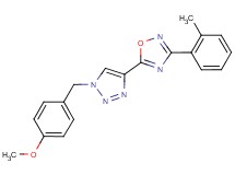 5-[1-(4-methoxybenzyl)-1H-1,2,3-triazol-4-yl]-3-(2-methylphenyl)-1,2,4-oxadiazole