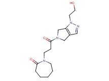 1-{3-[1-(2-hydroxyethyl)-4,6-dihydropyrrolo[3,4-c]pyrazol-5(1H)-yl]-3-oxopropyl}azepan-2-one