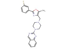 2-(4-{[2-(3-fluorophenyl)-5-methyl-1,3-oxazol-4-yl]methyl}-1-piperazinyl)quinazoline