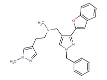N-{[3-(1-benzofuran-2-yl)-1-benzyl-1H-pyrazol-4-yl]methyl}-N-methyl-2-(1-methyl-1H-pyrazol-4-yl)ethanamine