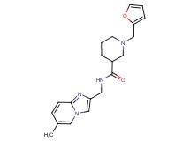 1-(2-furylmethyl)-N-[(6-methylimidazo[1,2-a]pyridin-2-yl)methyl]-3-piperidinecarboxamide