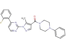 4-(2-fluorophenyl)-2-{5-methyl-4-[(4-phenyl-1-piperazinyl)carbonyl]-1H-pyrazol-1-yl}pyrimidine