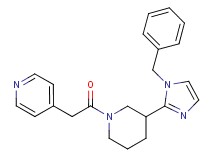 4-{2-[3-(1-benzyl-1H-imidazol-2-yl)-1-piperidinyl]-2-oxoethyl}pyridine