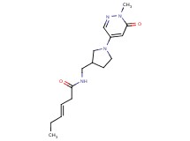 (3E)-N-{[1-(1-methyl-6-oxo-1,6-dihydro-4-pyridazinyl)-3-pyrrolidinyl]methyl}-3-hexenamide