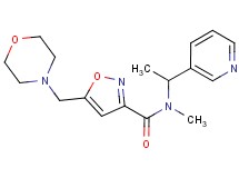 N-methyl-5-(morpholin-4-ylmethyl)-N-(1-pyridin-3-ylethyl)isoxazole-3-carboxamide
