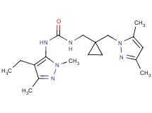 N-({1-[(3,5-dimethyl-1H-pyrazol-1-yl)methyl]cyclopropyl}methyl)-N'-(4-ethyl-1,3-dimethyl-1H-pyrazol-5-yl)urea