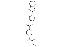 N-[4-(1H-indol-2-yl)phenyl]-1-(2-methylbutanoyl)-4-piperidinecarboxamide
