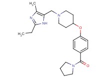 1-[(2-ethyl-4-methyl-1H-imidazol-5-yl)methyl]-4-[4-(1-pyrrolidinylcarbonyl)phenoxy]piperidine