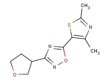 5-(2,4-dimethyl-1,3-thiazol-5-yl)-3-(tetrahydrofuran-3-yl)-1,2,4-oxadiazole