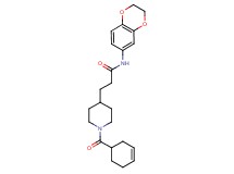 3-[1-(3-cyclohexen-1-ylcarbonyl)-4-piperidinyl]-N-(2,3-dihydro-1,4-benzodioxin-6-yl)propanamide