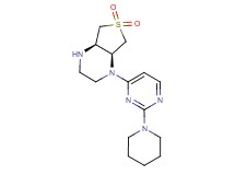 (4aR*,7aS*)-1-(2-piperidin-1-ylpyrimidin-4-yl)octahydrothieno[3,4-b]pyrazine 6,6-dioxide