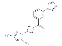4-(3-{[3-(3,5-dimethyl-1H-pyrazol-1-yl)-1-azetidinyl]carbonyl}phenyl)-4H-1,2,4-triazole
