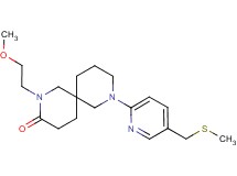2-(2-methoxyethyl)-8-{5-[(methylthio)methyl]-2-pyridinyl}-2,8-diazaspiro[5.5]undecan-3-one