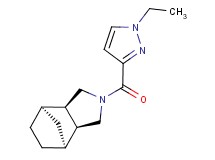 (1R*,2R*,6S*,7S*)-4-[(1-ethyl-1H-pyrazol-3-yl)carbonyl]-4-azatricyclo[5.2.1.0~2,6~]decane