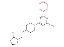 1-{2-[1-(2-amino-6-morpholin-4-ylpyrimidin-4-yl)piperidin-4-yl]ethyl}pyrrolidin-2-one